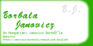 borbala janovicz business card